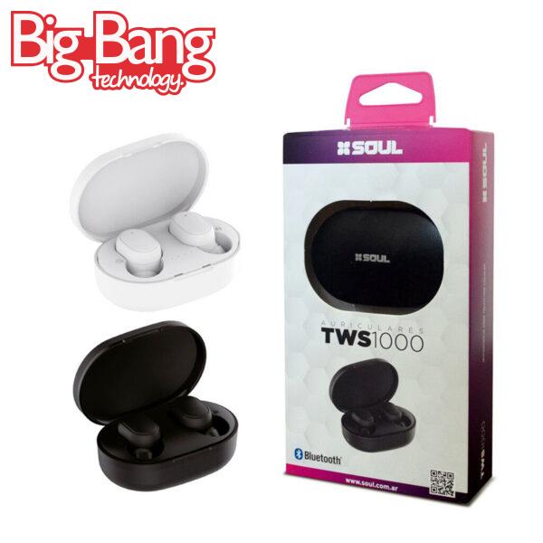 Auricular Bluetooth Sonido HD 5.2 TWS1000 Con Base SOUL