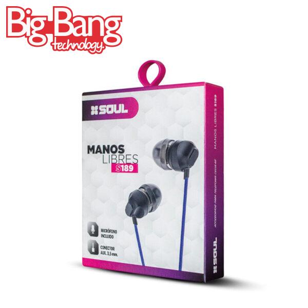 Manos Libres S189 C/ Volumen Cable Anti Enriedo Marca SOUL SOUL