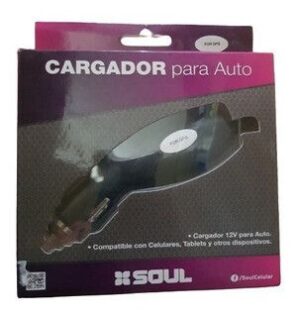 Cargador Auto 12V 2A Marca SOUL
