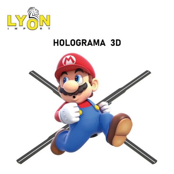 Ventilador Proyector Holograma 3D 50Cm 4 Aspas 48wts  Giro 360° New APP WIfi