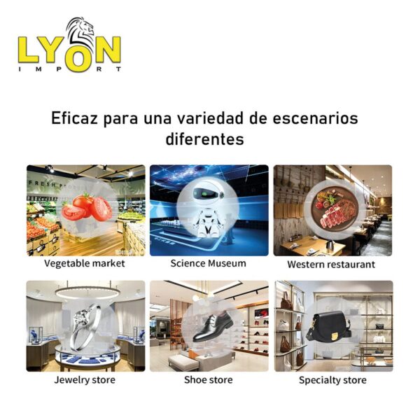 Ventilador Proyector Holograma 3D 50Cm 4 Aspas 48wts  Giro 360° New APP WIfi