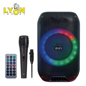 Parlante Bluetooth 8'' C/ Mic Luz LED RX8150