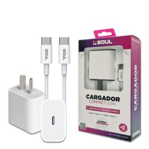 Cargador Viajero PD QC 20w C/Cable Typo C a TC --