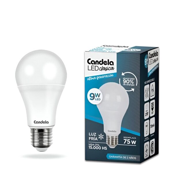 Lampara LED - 9W Fria - ( Equivale a 75W )