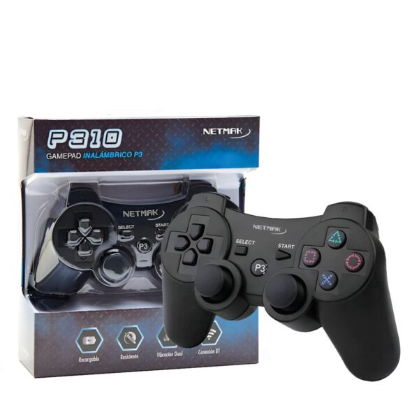Joystick Ps3 / Bluetooth Black Netmak Joystick Ps3 / Bluetooth Black Netmak