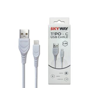 Cable Carga Rapida Tipo C 1M 2.4A Marca Skyway Tipo ''C''