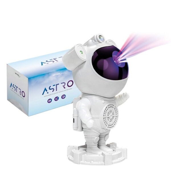 Velador Proyector Astronauta de Galaxia y Estrellas con Parlante BT