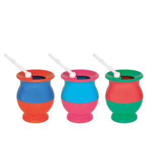 Mates Plasticos Termicos C/ Bombilla plastica Bicolor Mates Plasticos Termicos C/ Bombilla plastica Bicolor