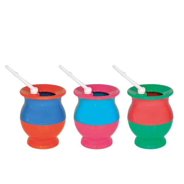 Mates Plasticos Termicos C/ Bombilla plastica Bicolor Mates Plasticos Termicos C/ Bombilla plastica Bicolor