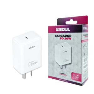 Cargador Viajero Fast Charge PD 20W S/Cable --
