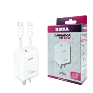Cargador Viajero Fast Charge PD 20W ''C'' a ''C''