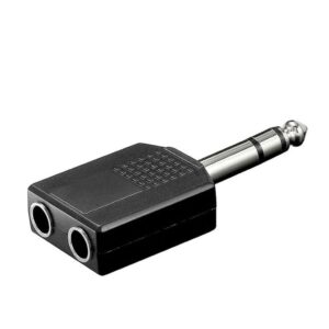 Ficha  Adaptador 3.5 Mm Macho A 2X 3.5 Mm Hembra Netmak