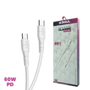 Cable Classic USB Tipo C a Tipo C PD 60w Marca SOUL --