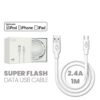 Cable iPhone 2.4A (USB to Lightning) 1 Metro iBOX OFERTA 00