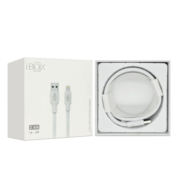 Cable iPhone 2.4A (USB to Lightning) 1 Metro iBOX OFERTA 00