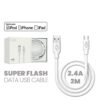 Cable iPhone 2.4A (USB to Lightning) 2Mts iBOX OFERTA 00 Cable iPhone 2.4A (USB to Lightning) 2Mts iBOX OFERTA 00