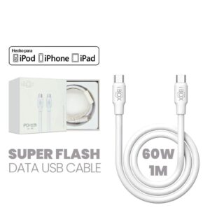 Cable iPhone 60W (C to C) 1 Metro iBOX OFERTA 00