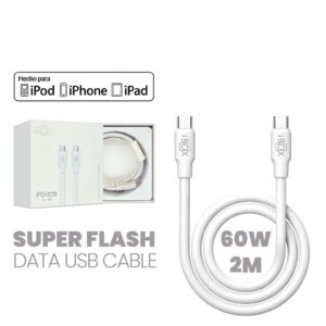 Cable iPhone 60W (C to C) 2Mts iBOX Calidad Superior OFERTA 00