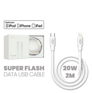 Cable iPhone 20W (C to Lightning) 2Mts iBOX OFERTA 00