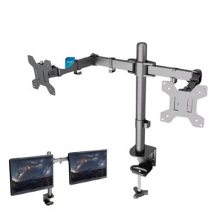 Soporte Monitor 13''-27'' P/ Escritorio Brazo Doble Vesa 75x75