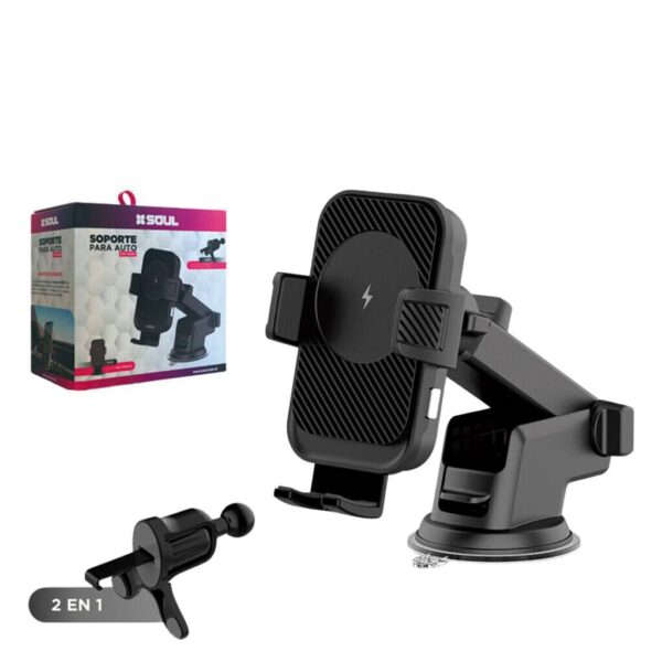 Soporte Con Cargador Inalabrico 15W 2 en 1 Q600 Soporte Con Cargador Inalabrico 15W 2 en 1 Q600