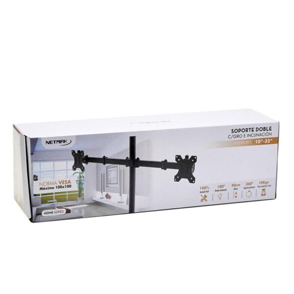 Soporte Doble Monitor LED 10'' a 32''