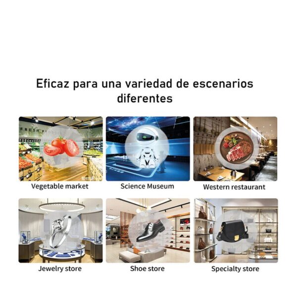 Ventilador Proyector Holograma 3D 62Cm 4 Aspas 72wts  Giro 360° New APP WIfi