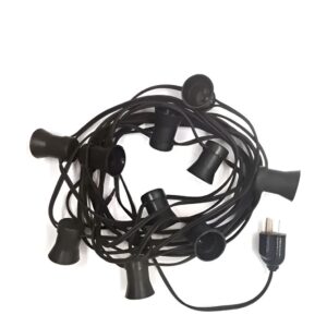 Guirnalda Exterior Tipo quermes - Cable 10mts - Porta Lamparas  x10