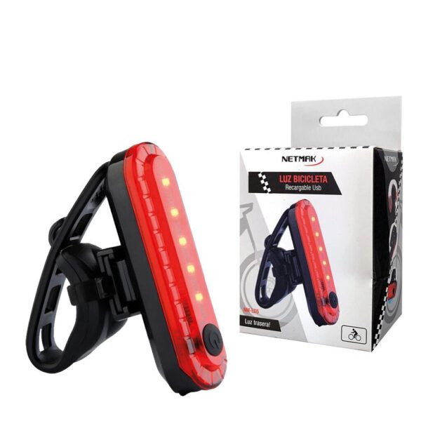 Luz Led Trasera Recargable Usb Para Bicicleta 360 Netmak Luz Led Trasera Recargable Usb Para Bicicleta 360 Netmak