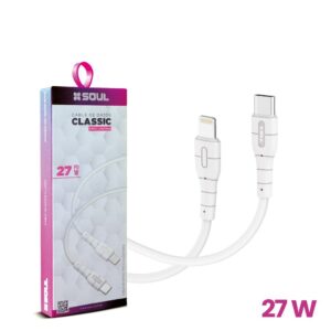 Cable Classic PD USB-C a Ligthning 27W Marca SOUL --