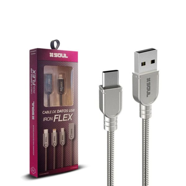 Cable Carga Rapida Iron Flex Tipo C Marca Soul