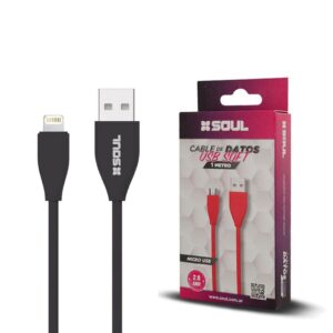 Cable Carga Rapida Lightning 1M 2A SOFT Marca SOUL OFERTA 00