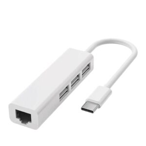 Adaptador Tipo C 2En1 (3 Puertos Usb 2.0 + RJ45) Marca Netmak