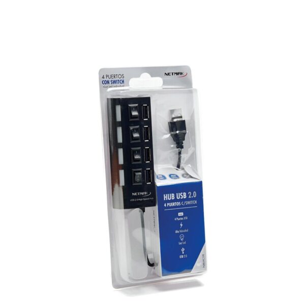 Hub Usb 4 Puertos Usb 2.0 Con Switch