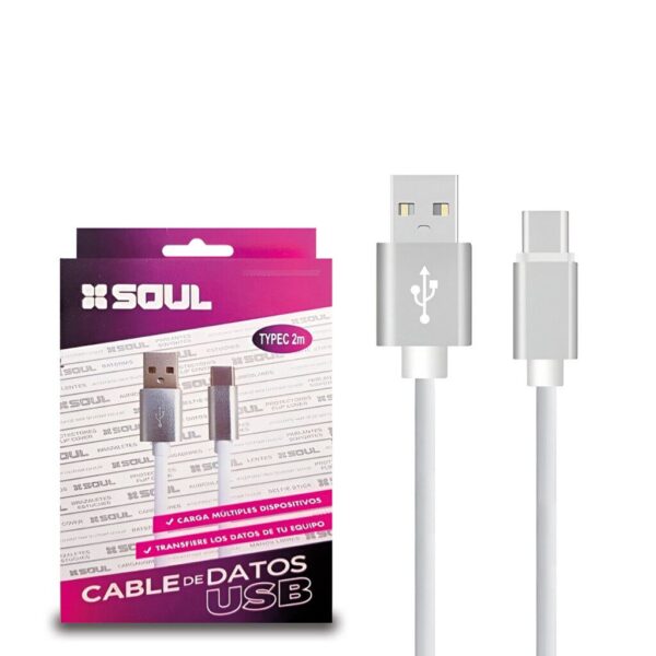Cable Carga Rapida Tipo C 2M Marca SOUL