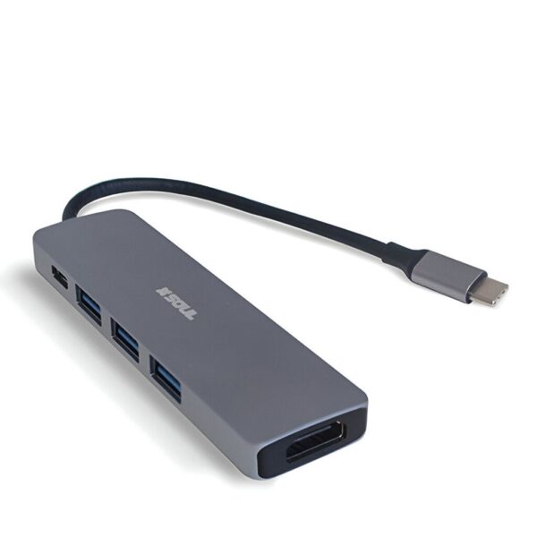 Adaptador Multi Hub Tipo C 5en1 (HD TV 4K + PD C 60W + 3 USB 3.0 Adaptador Multi Hub Tipo C 5en1 (HD TV 4K + PD C 60W + 3 USB 3.0