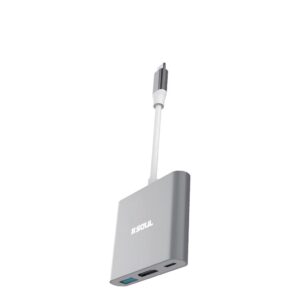 Adaptador Multi Hub Tipo C 3en1 (HD TV 4K + PD C 60W  + USB 3.0) ---