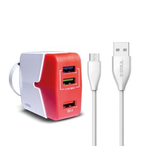 Cargador Ultra Micro USB 3.4A 3 USB Qualcomm 3.0 Marca SOUL
