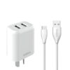 Cargador Rapido TC 2.4A 2USB + Cable Marca SOUL Cargador Rapido TC 2.4A 2USB + Cable Marca SOUL