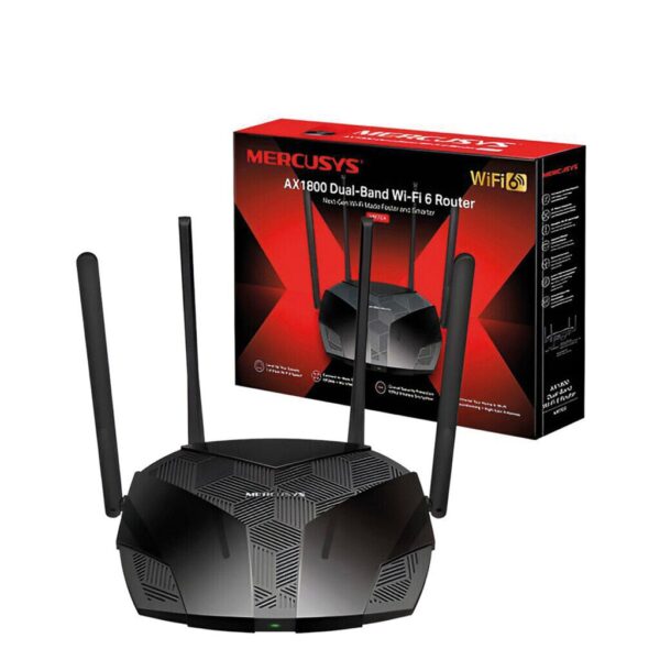 Router MR70X Wifi 6.0 Doble Banda 1800Mbps 6 Antenas Marca MERCUSYS