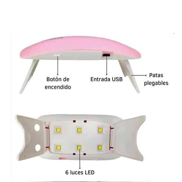 Cabina de uñas Mini Plegable 6W