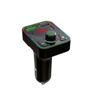 Transmisor Fm Con Bluetooth Y Cargador + USB 3.1+ CONEC TIPO C (RGB)