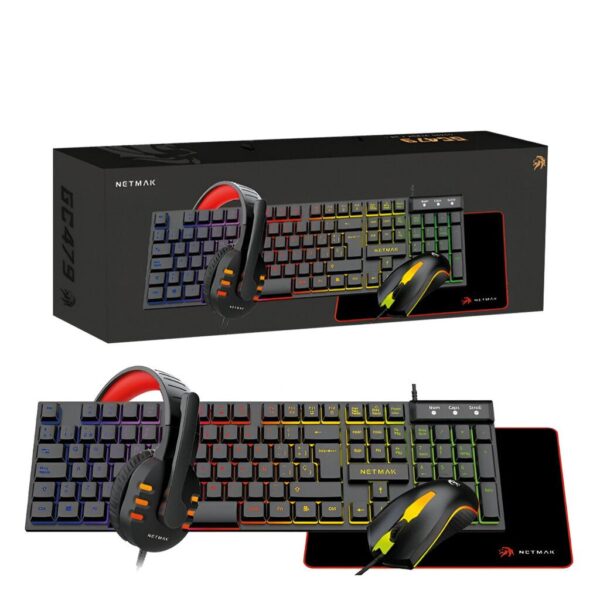 Combo Gamer 4 en 1 Marca NETMAK Combo Gamer 4 en 1 Marca NETMAK