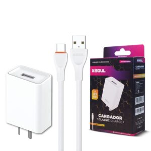 Cargador Viajero Classic USB X1 C/ Cable TC --
