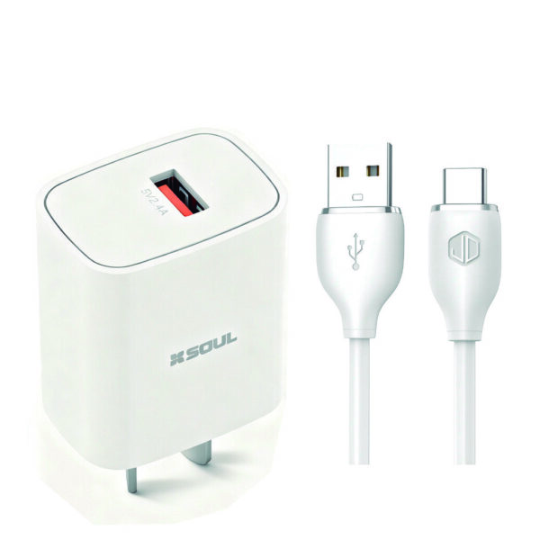 Cargador Viajero USB 2.4A C/ Cable TC BOX --