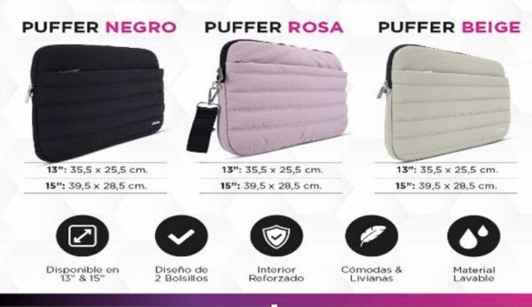 Funda  Notebook Cordura 13''  Puffer C/Correa SOUL