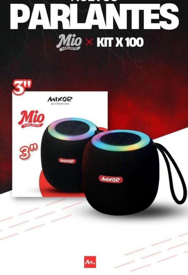 Parlante Mixor 3'' USB/MSD -  Bluetooth  - Radio - MODM-000S