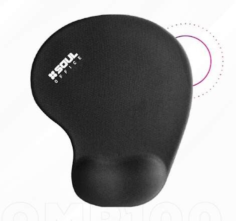 Mousepad Office ERGONOMICO 23x19 *NEGRO*