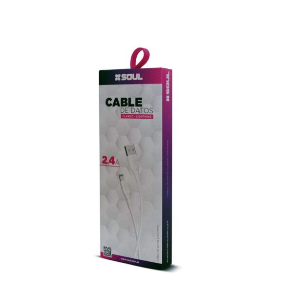 Cable Classic iPhone 2.4A 2M Marca SOUL --