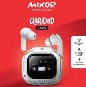 Earbuds Bluetooth C/ Base y Pantalla Marca MIXOR